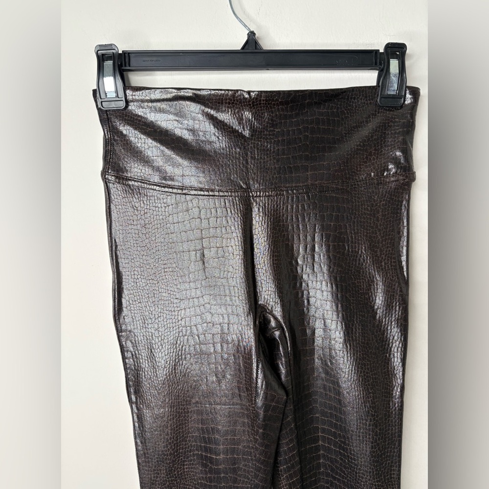 SPANX Faux-Leather Skinny Leggings in Black - Picture 3 of 5